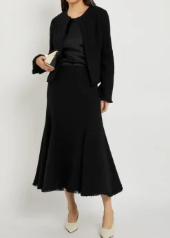 Patterson wool and cashmere-blend midi skirt