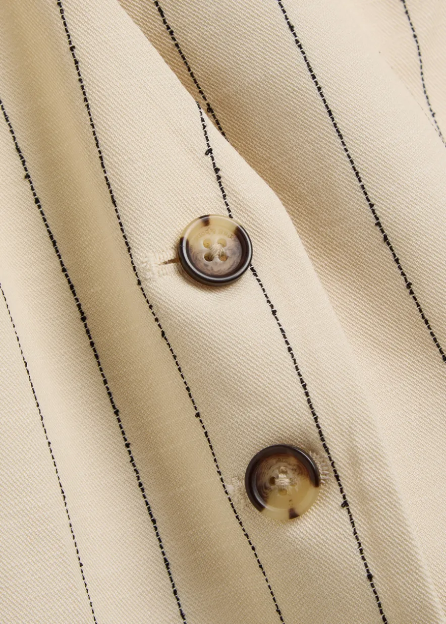 Paulette pinstriped woven vest