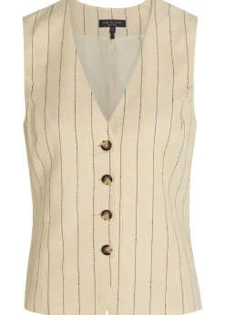 Paulette pinstriped woven vest