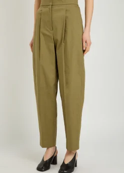 Paver tapered-leg cotton trousers