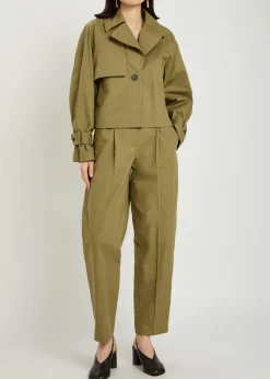 Paver tapered-leg cotton trousers
