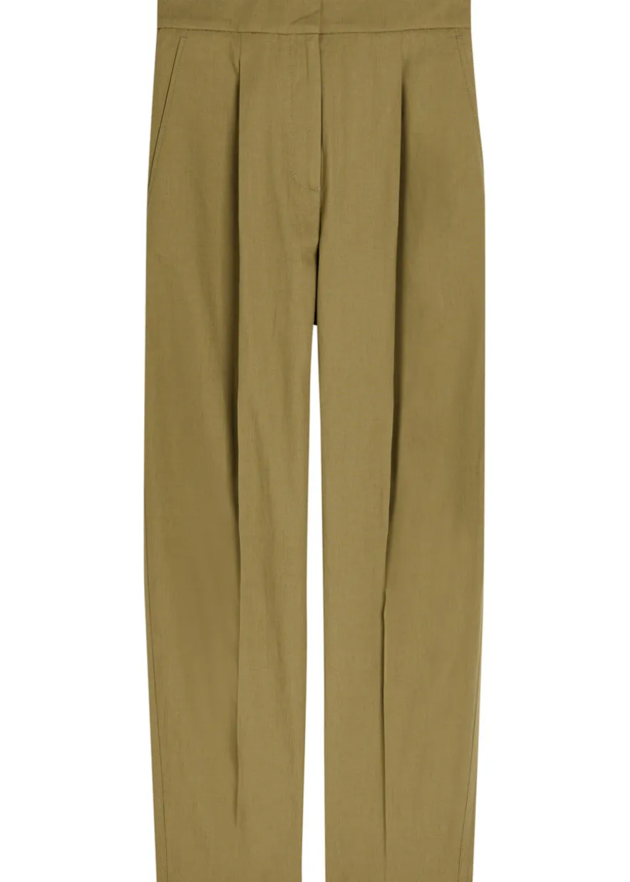 Paver tapered-leg cotton trousers