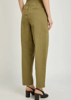 Paver tapered-leg cotton trousers