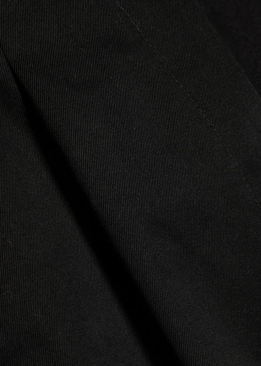 Peached wide-leg cotton-twill trousers