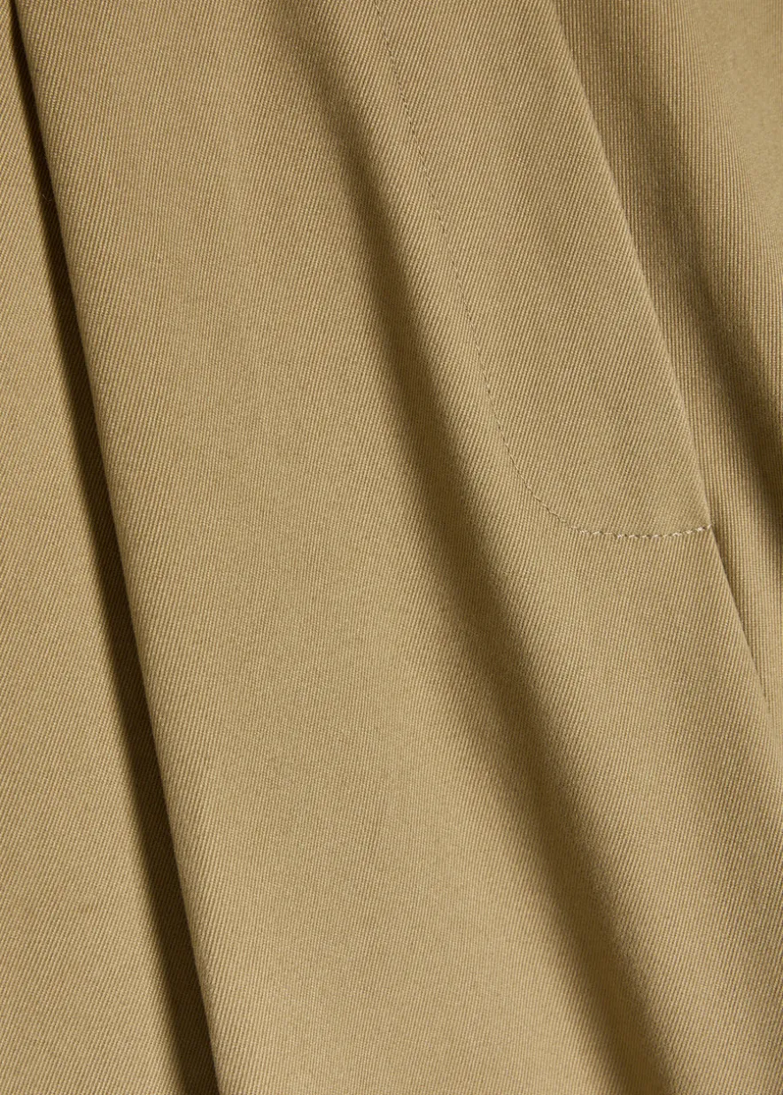 Peached wide-leg cotton-twill trousers