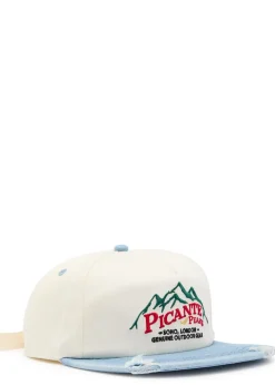 Peaks Crew embroidered cotton and denim cap