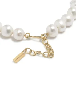 Pearl and 18kt gold vermeil necklace