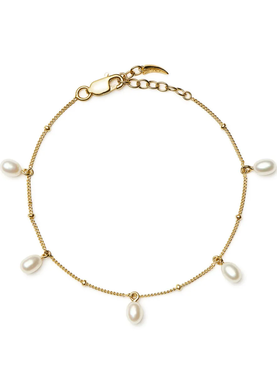 Pearl Baya 18k gold-plated charm bracelet