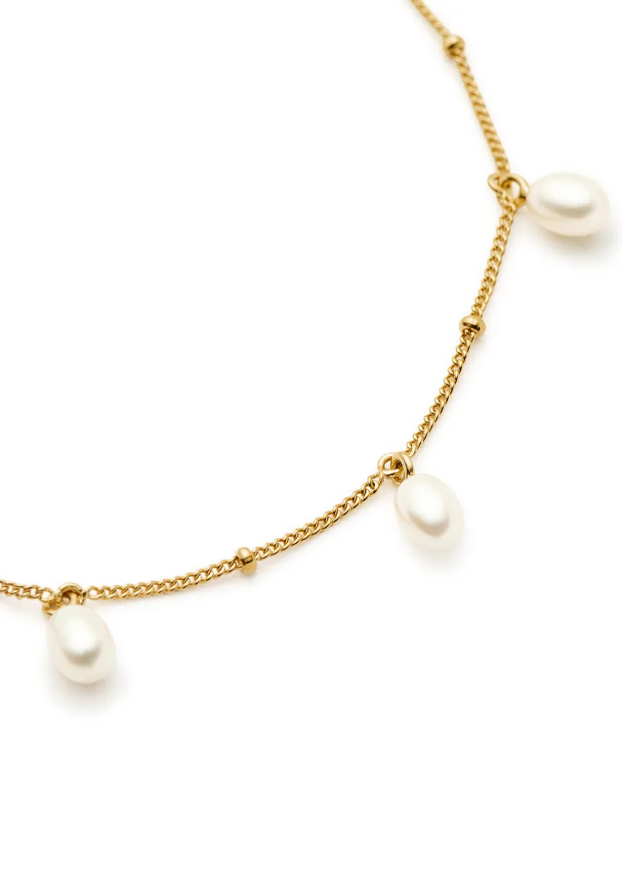 Pearl Baya 18k gold-plated charm bracelet