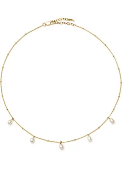 Pearl Baya 18kt gold-plated choker necklace