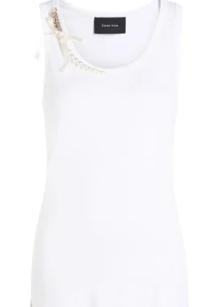 Pearl Chain Sculpt cotton tank