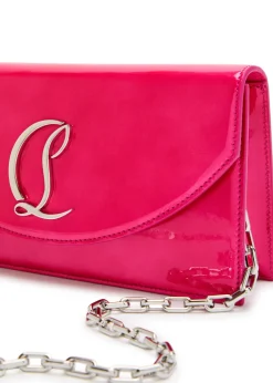 Pearlescent patent leather clutch