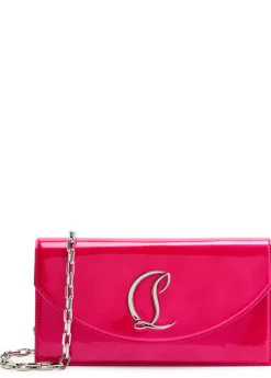 Pearlescent patent leather clutch