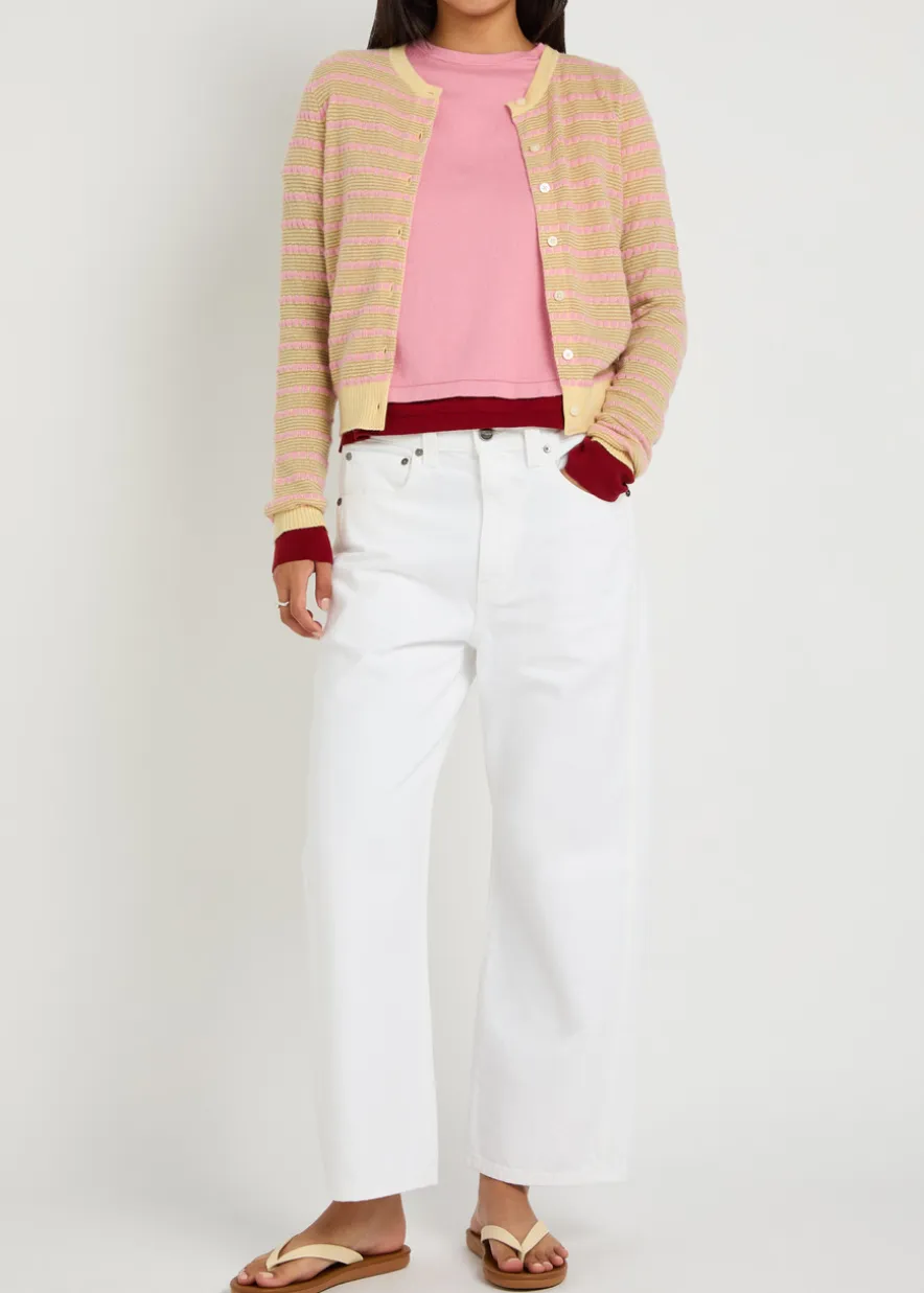 Pebble Jane striped cashmere cardigan