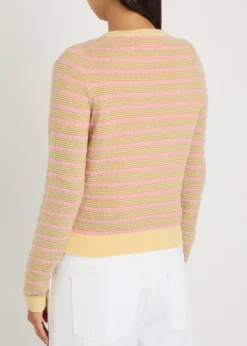 Pebble Jane striped cashmere cardigan