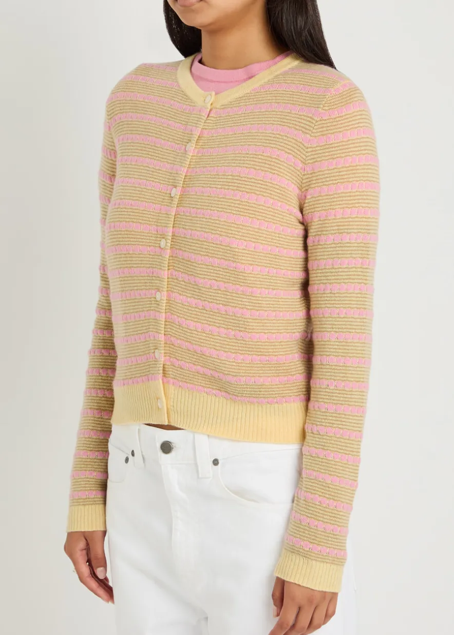 Pebble Jane striped cashmere cardigan