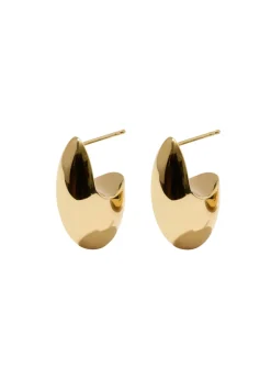Pebble 14kt gold vermeil drop earrings