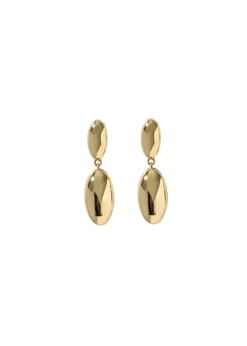 Pebble 14kt gold vermeil drop earrings