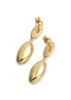 Pebble 14kt gold vermeil drop earrings