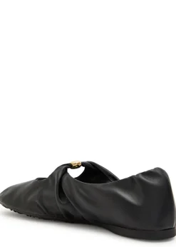 Pebble leather ballet flats