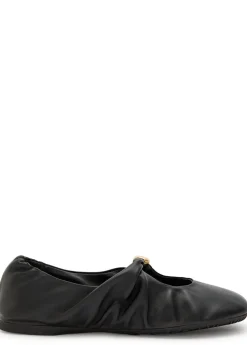 Pebble leather ballet flats