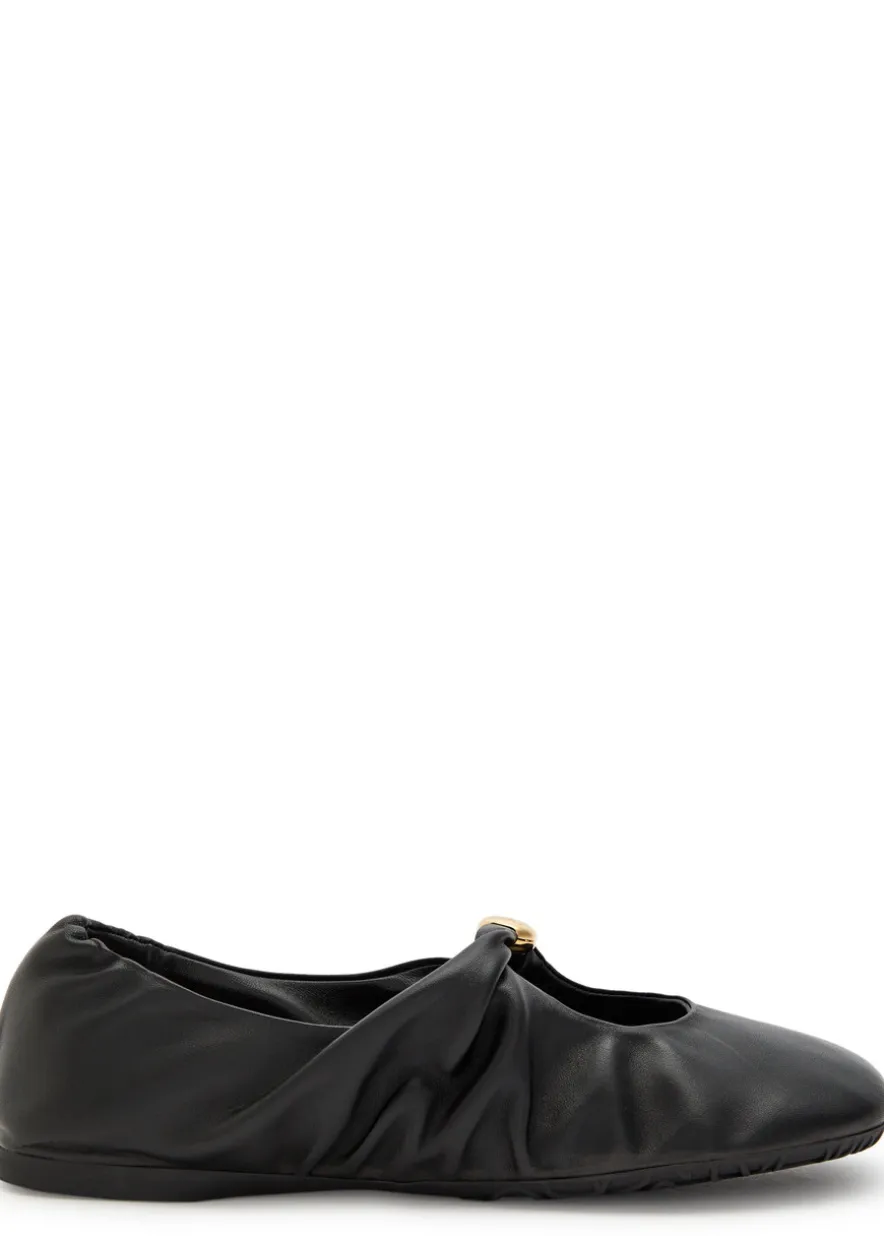 Pebble leather ballet flats