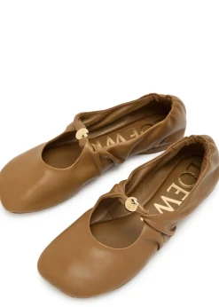 Pebble leather ballet flats