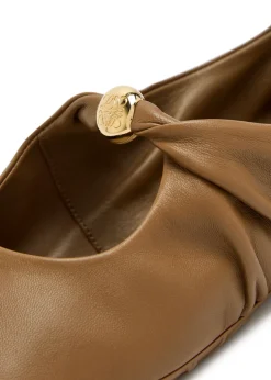 Pebble leather ballet flats