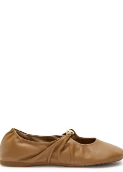 Pebble leather ballet flats
