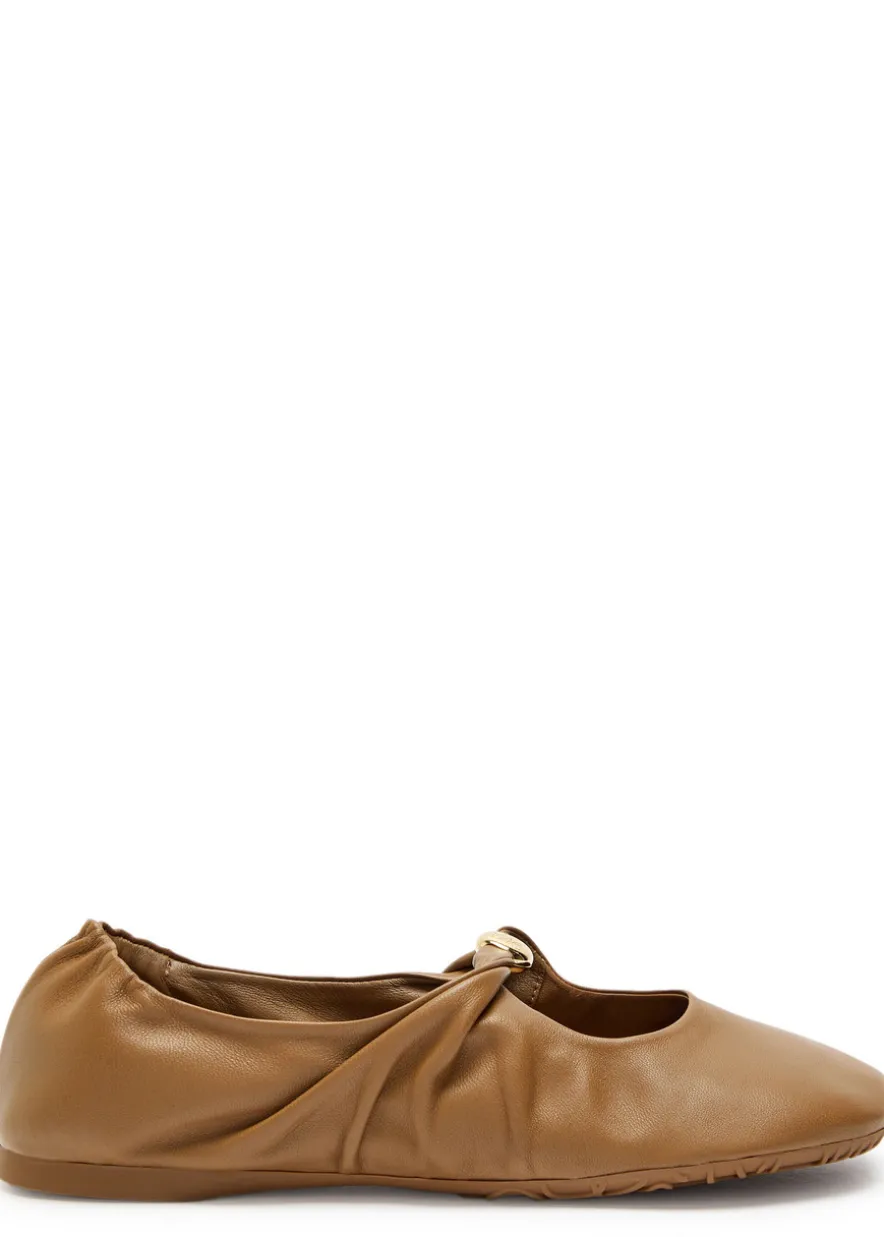 Pebble leather ballet flats