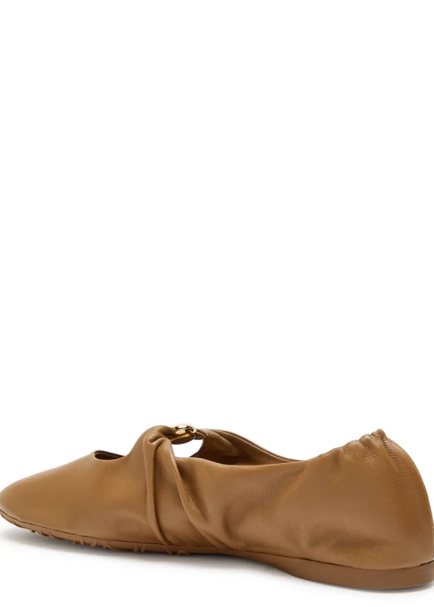 Pebble leather ballet flats