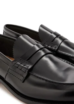 Pembrey glossed leather loafers