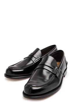 Pembrey glossed leather loafers