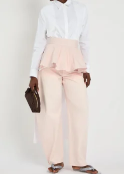 Peplum denim belt