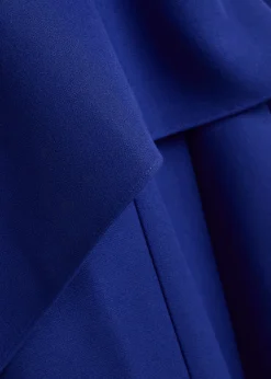 Peplum-hem crepe midi dress