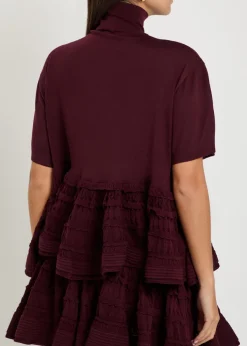 Peplum wool top