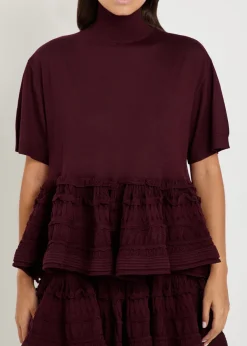 Peplum wool top
