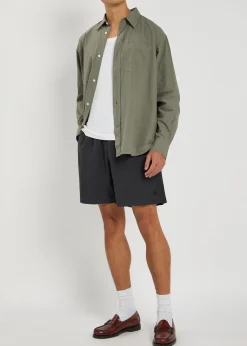 Per cotton-blend shorts
