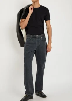 Perforated cotton T-shirt