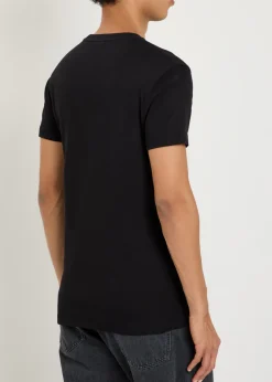 Perforated cotton T-shirt