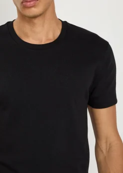 Perforated cotton T-shirt
