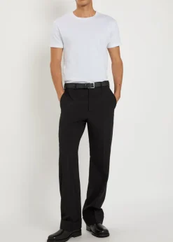 Perforated cotton T-shirt