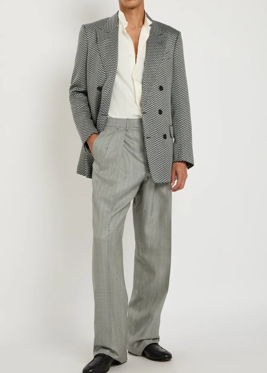 Perforated silk shirt