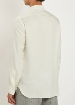 Perforated silk shirt