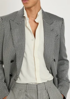 Perforated silk shirt