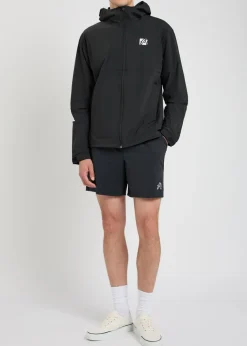 Performance logo-print hooded stretch-shell jacket