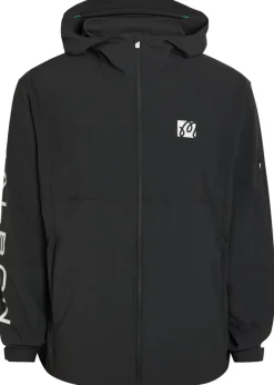 Performance logo-print hooded stretch-shell jacket