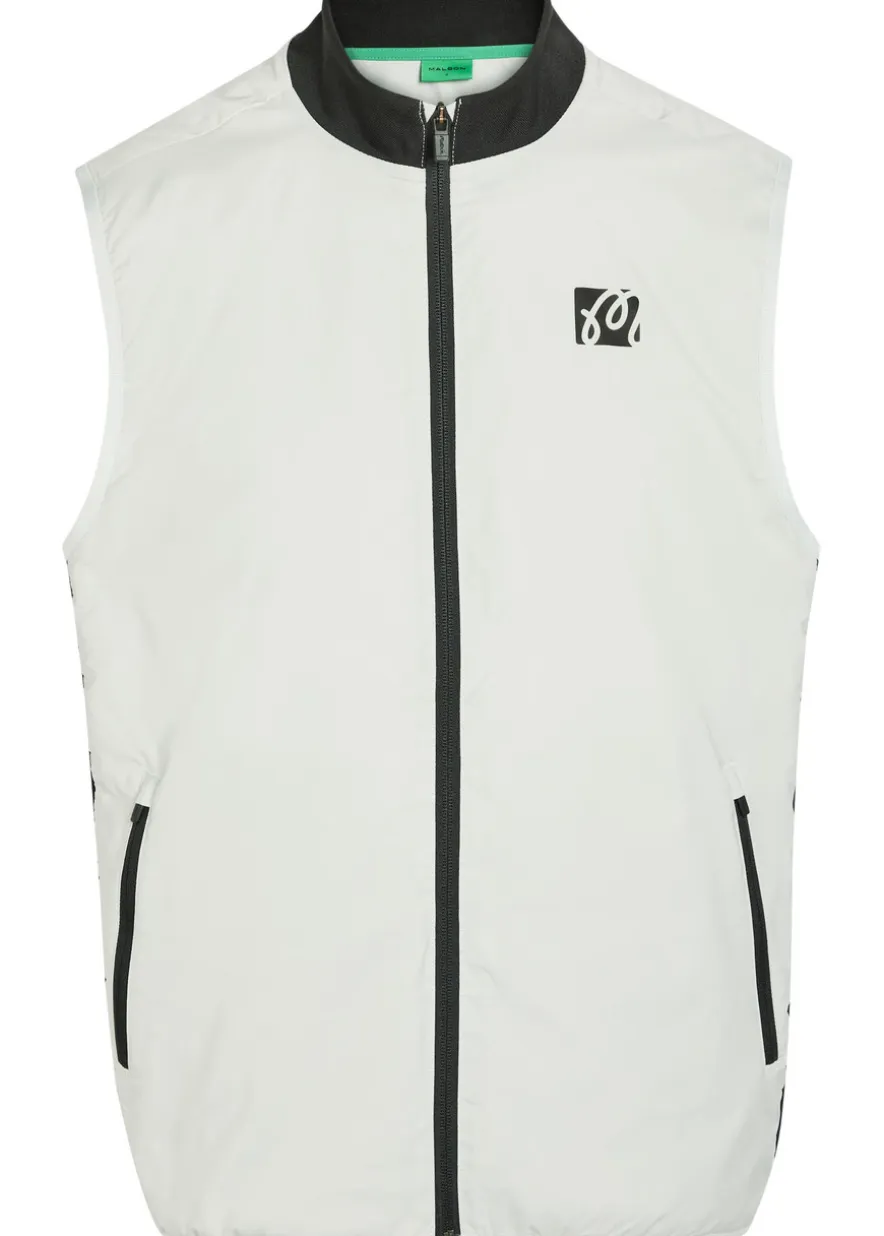 Performance logo-print shell vest
