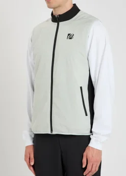 Performance logo-print shell vest