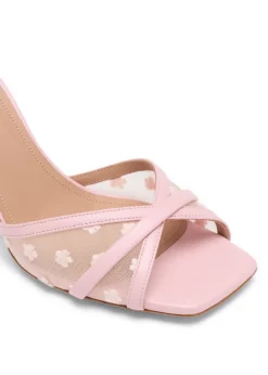 Perla 70 floral-mesh heeled sandals